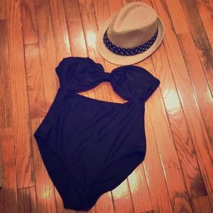 Black one piece swim